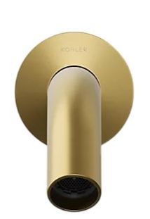 KOHLER® Components® Vibrant Brushed Moderne Brass Bathroom Sink Faucet Spout with Tube Design-1
