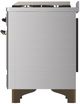 Ilve® Majestic III 60" Stainless Steel Pro Style Dual Fuel Natural Gas Range with Solid Door and Burnished Trim-4