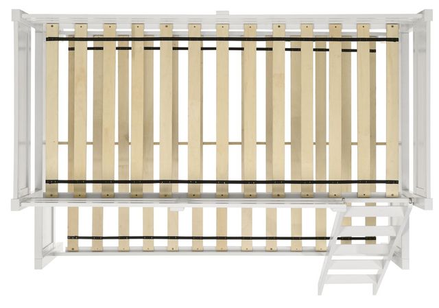 Elements International Sami White Twin Over Full Bunk Bed-3