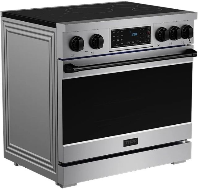 Thor Kitchen® Gordon Ramsay Collection 36" Stainless Steel Pro Style Induction Range with Tilt Panel Touch Control and Black Trim-2