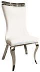 Furniture of America® Palazzo 2-Piece Silver/White Side Chair Set-0