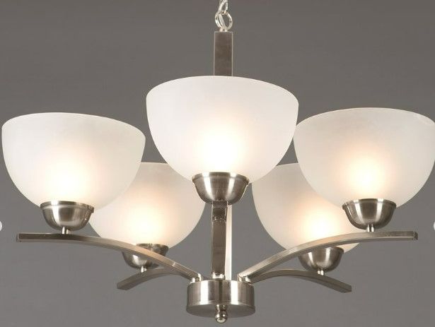 YHD Alta Peak Acid Washed/Satin Steel 5-Light Chandelier-2