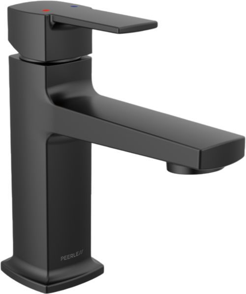 Peerless Ezra® Matte Black Single Top Handle Lavatory Faucet-0