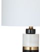 Bassett Mirror Gregory Black/Brass/White Table Lamp-1