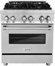 ZLINE 30" Satin Stainless Steel Pro Style Dual Fuel Range-0