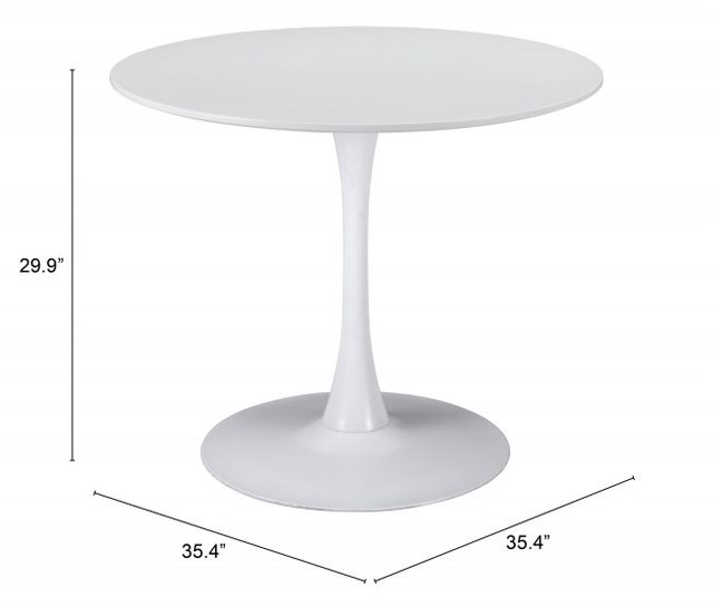 Zuo® Modern Opus White Dining Table-3