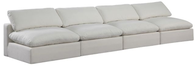 Meridian Furniture Comfy 4-Piece Cream Armless Modular Sectional-0