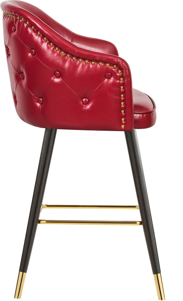 Meridian Furniture Barbosa Red Faux Leather Counter Stool-3