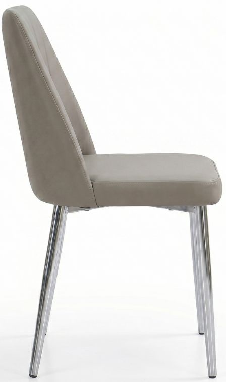Cramco Jerry Chrome/Mocha Dining Side Chair-4