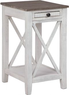 Signature Design by Ashley® Adalane Brown Top Accent Table with White Base