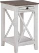 Signature Design by Ashley® Adalane Brown Top Accent Table with White Base-0