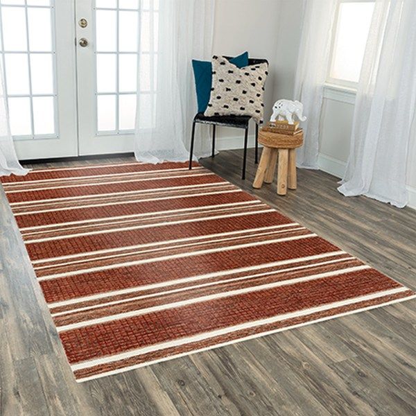 Rizzy Home Katana Orange 5'x8' Rectangular Rug-3