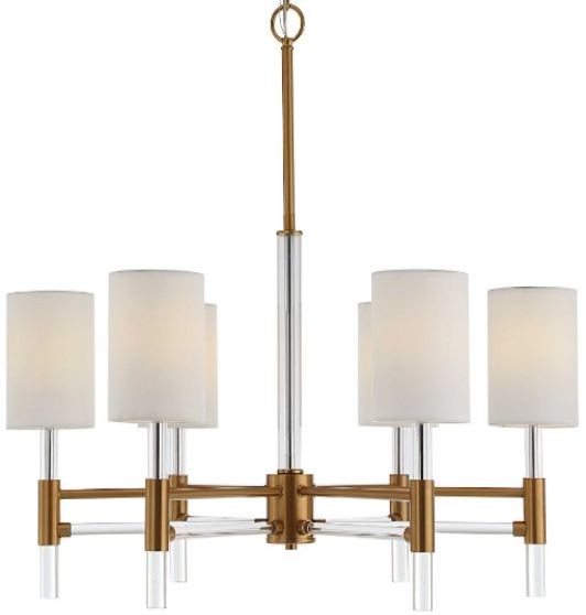 Uttermost® Welkin Warm Brass 6-Light Modern Chandelier-2