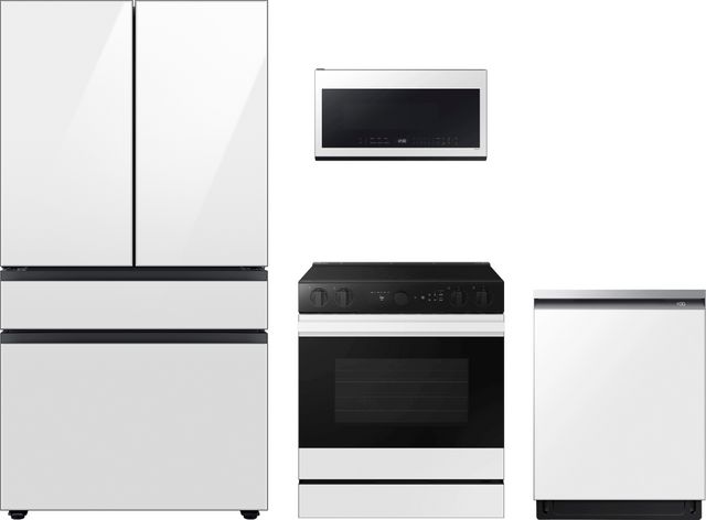 Samsung 4 Piece White Glass Kitchen Package-0
