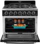Unique® Appliances Classic Retro 36" Midnight Black Pro Style Gas Range-2