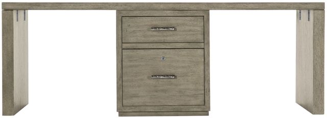 Hooker® Furniture Linville Falls Mink 84" Desk with Center Small File-1
