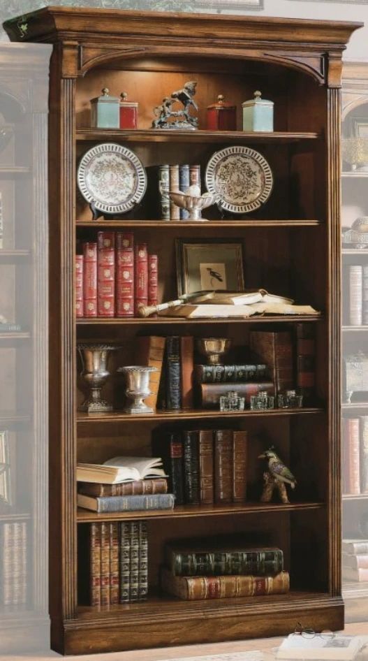 Hooker® Furniture Brookhaven Distressed Medium Clear Cherry Open Bookcase-0