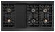 ZLINE Paramount 48" 6.7 Cu. Ft. Black Satin Stainless Steel Gas Range with 8 Burner DuoPro™ Cooktop and Dual Oven with Black Matte Accent-3
