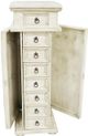 Million Dollar Rustic White Jewelry Chest with Side Door-1