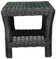CabanaCoast® Customizable Monterrey Aluminum/Wicker 21" Outdoor Square Side Table-1