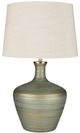 Surya Ollie Antiqued Emerald/Brushed Sage Table Lamp-0