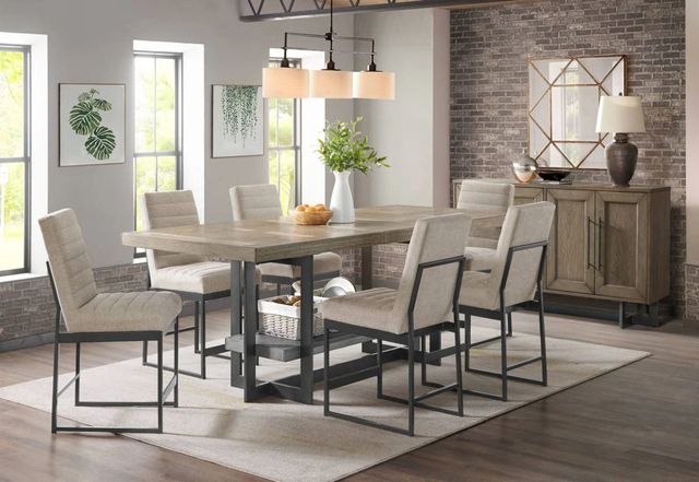 Intercon Eden Rustic Dune Counter Dining Table with Black Base-1
