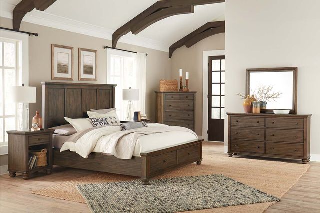 aspenhome® Hudson Valley Chestnut Queen Storage Bed-3