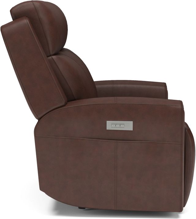 Flexsteel® Barnett Timber Power Reclining Loveseat with Power Headrests and Lumbar-3
