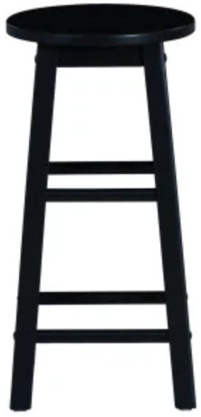 Linon Abby Black Round Counter Stool-3