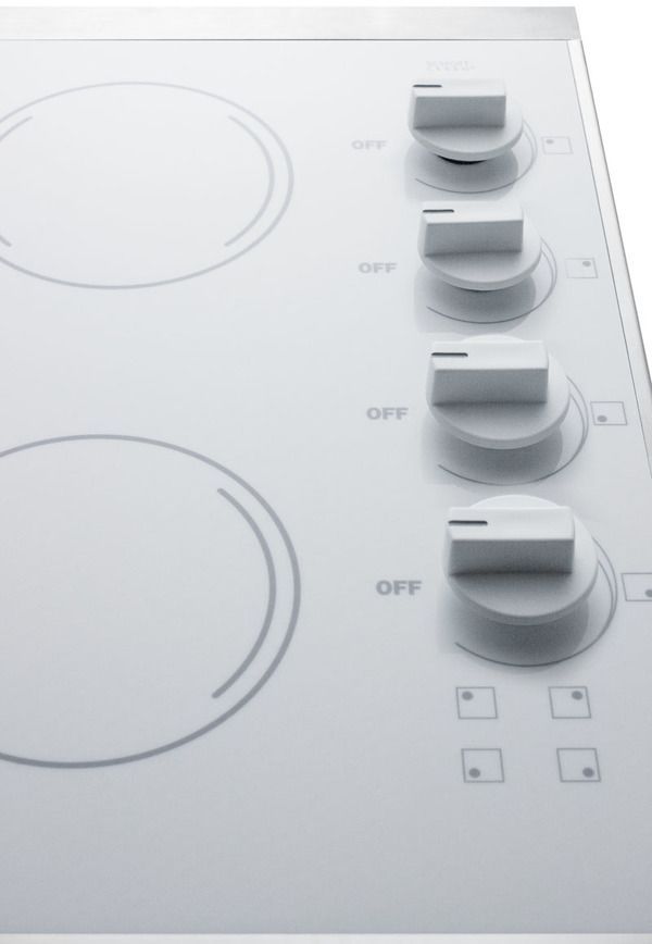 Summit® 24" White Electric Cooktop -1