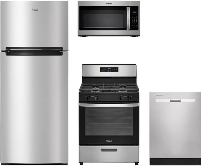 Whirlpool® 4 Piece Stainless Steel Kitchen Package