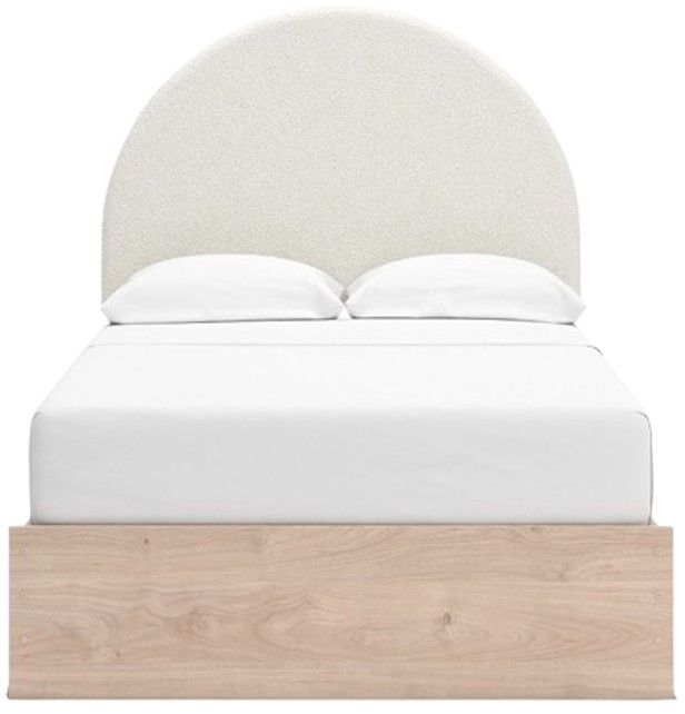 Signature Design by Ashley® Arloster Tan/White Full Upholstered Panel Bed-2