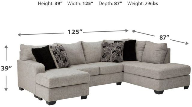 Benchcraft® Megginson 2-Piece Storm U-Shape Chaise Sectional-6
