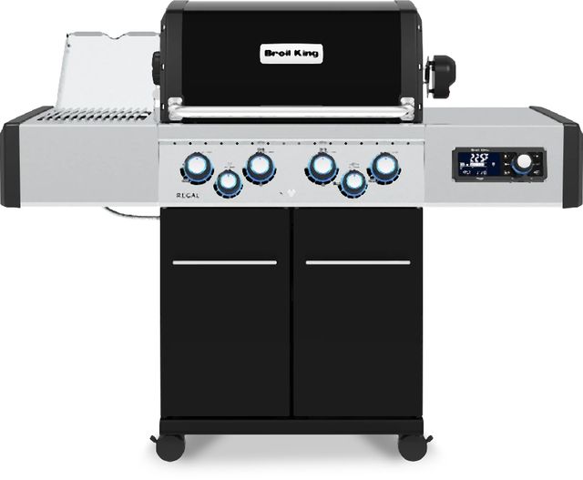 Broil King® Regal™ Q 490 Pro 4-Burner Black Freestanding Natural Gas Grill-0