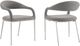 Armen Living Morgan 2-Piece Light Gray Dining Chair Set-2