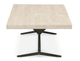 Bassett® Furniture Tyson White Travertine Stone Top Rectangular Cocktail Table with Black Base-2