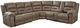 Signature Design by Ashley® Ravenel 4-Piece Fossil Power Reclining Curved Sectional-0