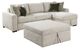 Homelegance® Isla 3-Piece Sage Sand Reversible Chaise Sectional with Ottoman Set-0