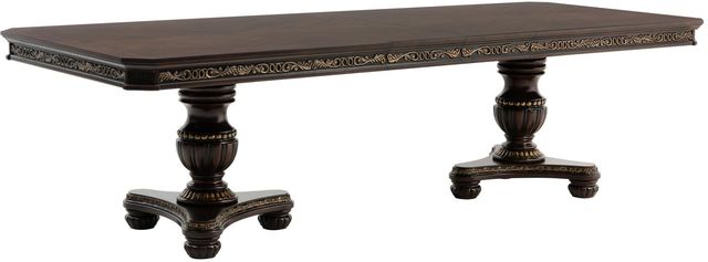 Homelegance® Russian Hill Cherry Double Pedestal Dining Table-0