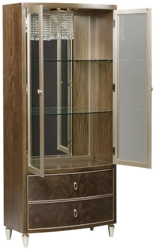 Michael Amini® Villa Cherie Hazelnut Display Cabinet-4