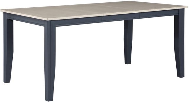 American Wholesale Furniture Gray Dining Table with Graphite Base-0