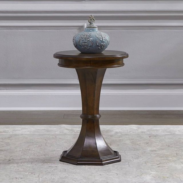 Liberty Furniture Arden Road Satin Cherry Round Chairside Table-1