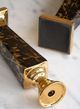 A & B Home Black/Gold Candle Holder-3