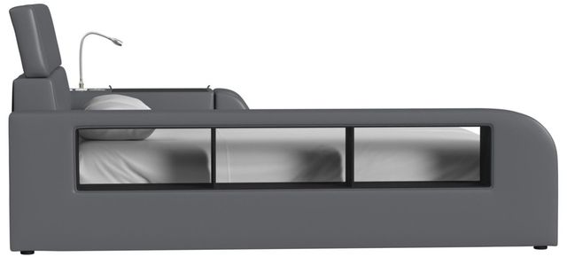Elements International Valari Gray Full Transformer Bed with Electronics-2