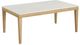 New Classic® Home Furnishings Essence White Marble Table Top with Natural Base-0