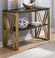 Null Furniture 1321 Cocoa Sofa Console Table with Brass Base-0