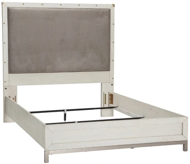 Michael Amini® Menlo Station Eucalyptus/Gray California King Panel Bed-1