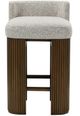 Rowe® Customizable Kindred Low Back Counter Stool in Sesame Legs-2