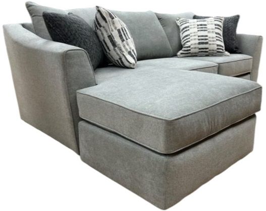 Fusion Furniture Popstitch Pebble Gray Chaise Sofa-2