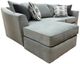 Fusion Furniture Popstitch Pebble Gray Chaise Sofa-2